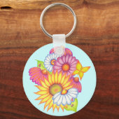 Landelijke Sleutelhanger zonnebloemen (Voorkant)