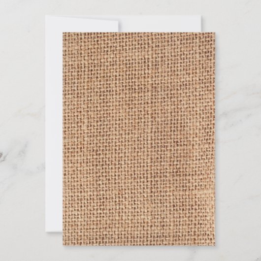 Landelijke snoerlampjes burlap bruiloft uitnodigin kaart (Achterkant)