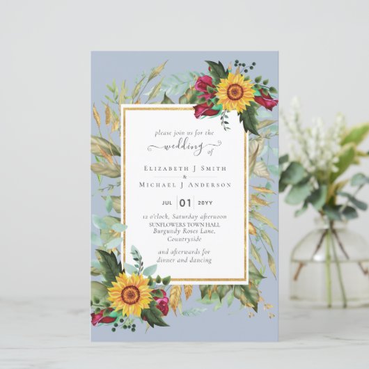 Landelijke soennitische soonbloemen Burgundy Rozen (Staand voorkant)