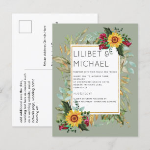 Landelijke soennitische soonbloemen Burgundy Rozen Briefkaart