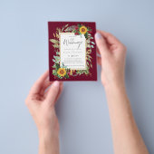 Landelijke soennitische soonbloemen Burgundy Rozen Flyer (Hand)