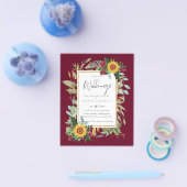 Landelijke soennitische soonbloemen Burgundy Rozen Flyer (Enkel)