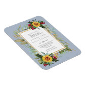 Landelijke soennitische soonbloemen Burgundy Rozen Magneet (Rechterzijde)