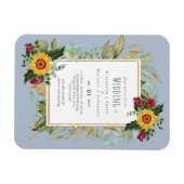 Landelijke soennitische soonbloemen Burgundy Rozen Magneet (Horizontaal)