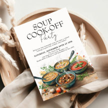 Landelijke soep kookwedstrijd potluck feest