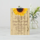 Landelijke soonbloem - Rustic Wedding - uitnodigin Kaart (Staand voorkant)