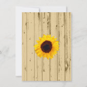 Landelijke soonbloem - Rustic Wedding - uitnodigin Kaart (Achterkant)