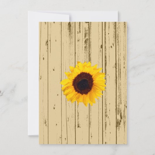 Landelijke soonbloem - Rustic Wedding - uitnodigin Kaart (Achterkant)