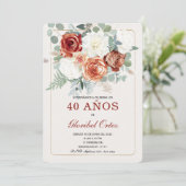 Landelijke SPANSE uitnodigingen voor verjaardagsfe (Staand voorkant)