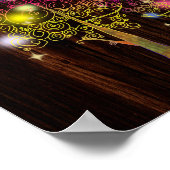 Landelijke spiraalboom bruiloft poster (Hoek)