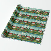 Landelijke stad cadeaupapier (Uitgerold)