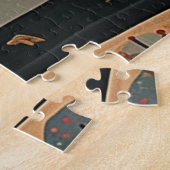 Landelijke stad in de herfst - Waterverf Legpuzzel (Zijkant)