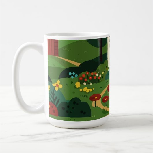 Landelijke stad koffiemok (Links)