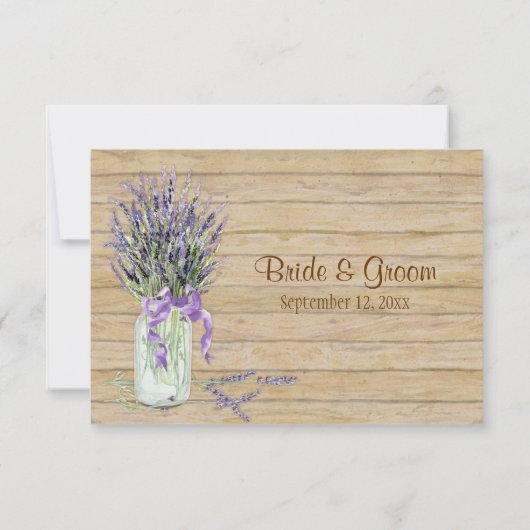 Landelijke stenen pot Franse lavendelboeket in wec Kaart (Achterkant)