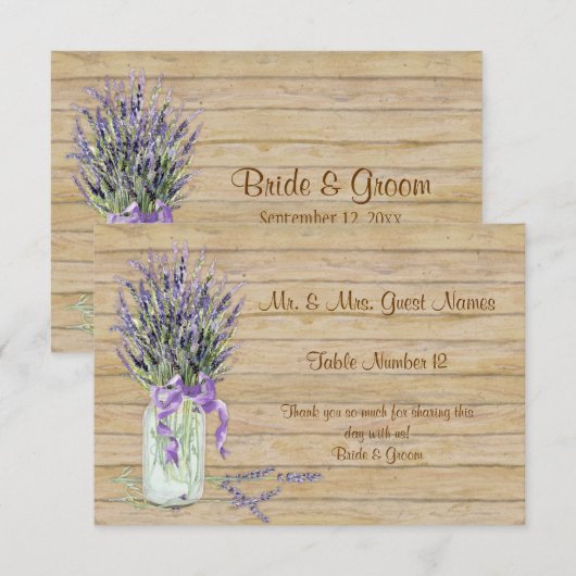 Landelijke stenen pot Franse lavendelboeket in wec Kaart (Voorkant / Achterkant)