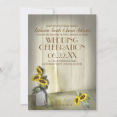 LANDELIJKE STENEN POT MET ZONNEBLOEMEN KAART (Voorkant)