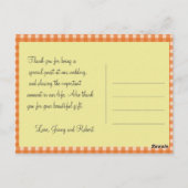 Landelijke stijl bruiloft dank u briefkaart. briefkaart (Achterkant)