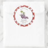 Landelijke stijl Druivenjam Potlabel  Ronde Sticker (Tas)