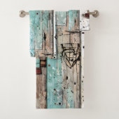 Landelijke stijl geschilderd hout Cabine art decor Bad Handdoek (Insitu)