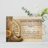 Landelijke stijl rustieke houten repetitie uitnodi kaart (Staand voorkant)