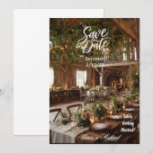 LANDELIJKE STIJL SAVE THE DATE KAART (Voorkant / Achterkant)