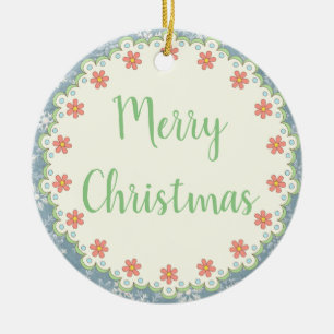 Landelijke Stijl Vrolijke Kerstboom/Gift Ornament