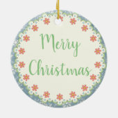 Landelijke Stijl Vrolijke Kerstboom/Gift Ornament (Achterkant)