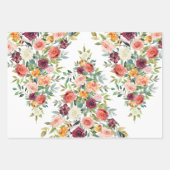 Landelijke stijlvolle bloemstukken inpakpapier vel