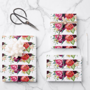 Landelijke stijlvolle bloemstukken inpakpapier vel