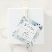 Landelijke Stofblauwe Bloemboeket Bedankt Bedankjes Labels (In situ)