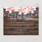 Landelijke stoffige roze roze bloemen bruiloft (Voorkant)