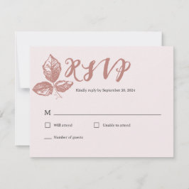 Landelijke Stofrozen Droomachtige Bloemen RSVP Kaartje