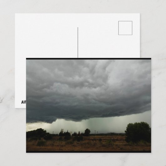 Landelijke stormwolk briefkaart (Voorkant / Achterkant)