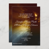 Landelijke Sunrise Tree Silhouette Weddenschap Kaart (Voorkant / Achterkant)