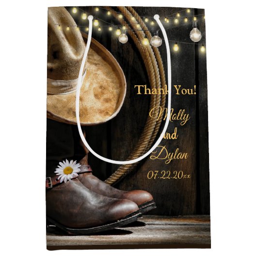 Landelijke taarten, Pet en Barn Wood Weddenschap Medium Cadeauzakje (Voorkant)