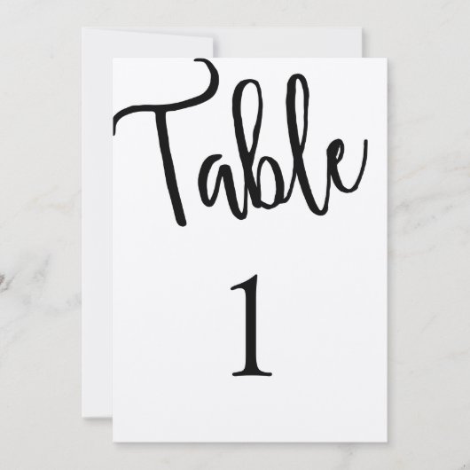 Landelijke tafel nummer modern. Kraft bruiloft. Ee Kaart (Voorkant)