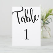 Landelijke tafel nummer modern. Kraft bruiloft. Ee Kaart (Staand voorkant)