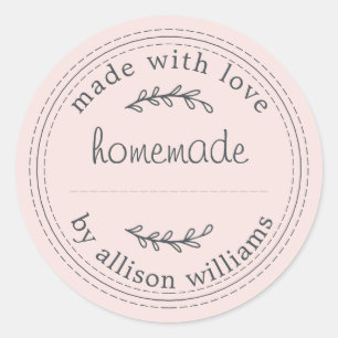 Landelijke Thuisgebakken Bakwaren Jam Kan Pastelro Ronde Sticker