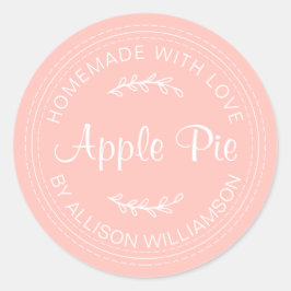 Landelijke Thuisgebakken Broodjes Appeltaart Paste Ronde Sticker