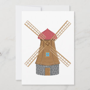 Landelijke traditionele houten windmolen kaart