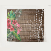 Landelijke Tropische Flamingo's Slingerlichtjes Br Wandkleed (Voorkant (horizontaal))