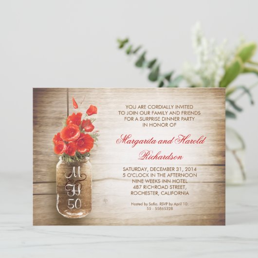 landelijke trouw-uitnodiging voor trouwdag in weck kaart (Staand voorkant)