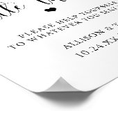 Landelijke trouwbadkamer-mand voor trouwbord poster (Hoek)