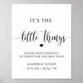 Landelijke trouwbadkamer-mand voor trouwbord poster (Voorkant)