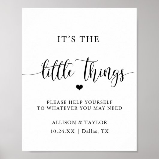 Landelijke trouwbadkamer-mand voor trouwbord poster (Voorkant)