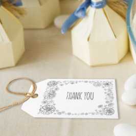 Landelijke trouwcadeautags cadeaulabel
