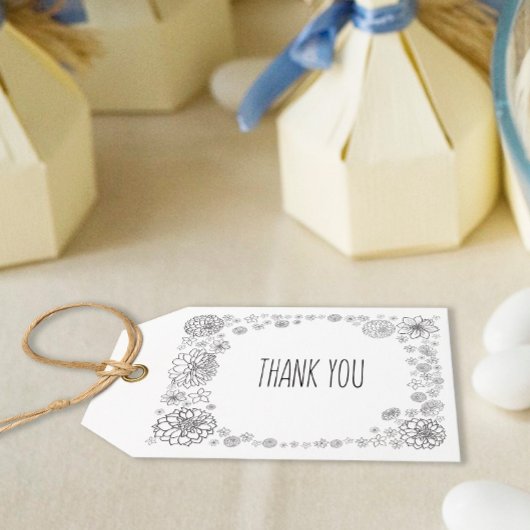 Landelijke trouwcadeautags cadeaulabel