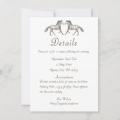 Landelijke Trouwdetails Paard Bruin Rustiek Wester Kaart (Voorkant)