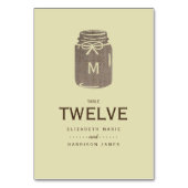 Landelijke trouwfeest met jampot van jute kaart (Achterkant)