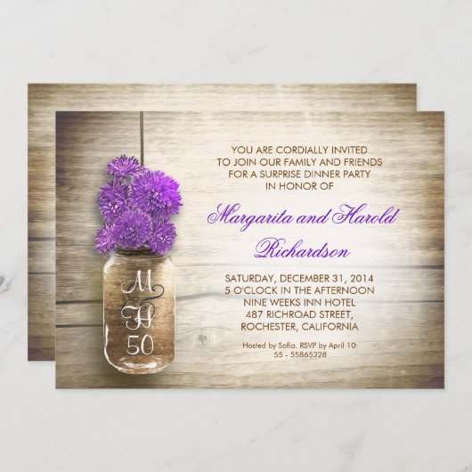 landelijke trouwjubileum uitnodigingen in metselpo (Voorkant / Achterkant)